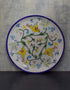 Jaipur Blue Pottery Handcrafted Plate In White Base With Yellow Bird 12