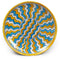 Yellow, Turquoise and White Zig-ZagPlate 6