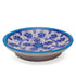 Blue Flowers and Leaves on White Base Plate 6''