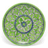 Geometric Flower Lime Green Pottery Plate 6