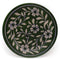 White Leaves and Flowers on Green Base Plate 6