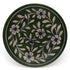 White Leaves and Flowers on Green Base Plate 6