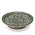 White Leaves and Flowers on Green Base Plate 6