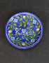 Blue Pottery Hand-Made Plate 6 Blue &Turq.Floral