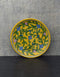 Blue Pottery Hand-Made Plate 6 Yellow Base Turquoise Floral