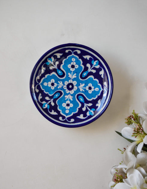 Blue Pottery Hand-Made Plate