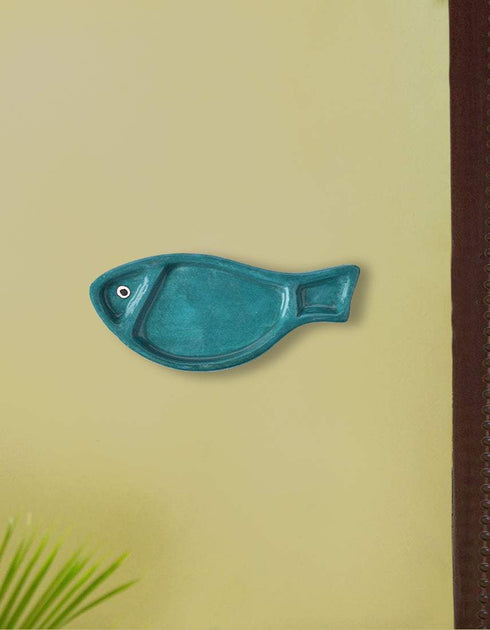 Flying Fish (Hanging Plate) Small Teal Colour