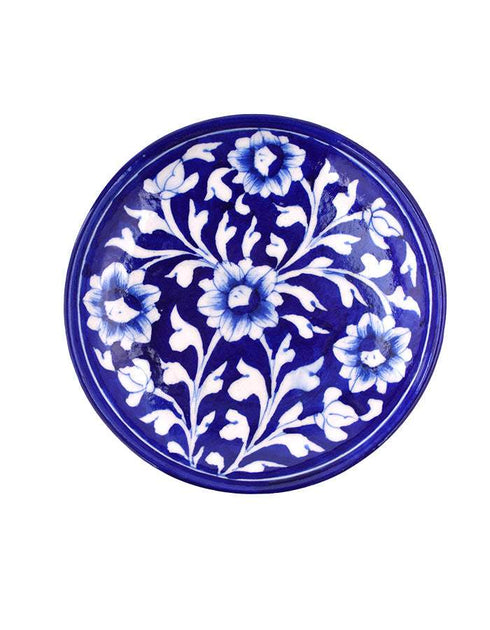 Blue Pottery Hand-Made Plate 6 Set Of 2 pcs.