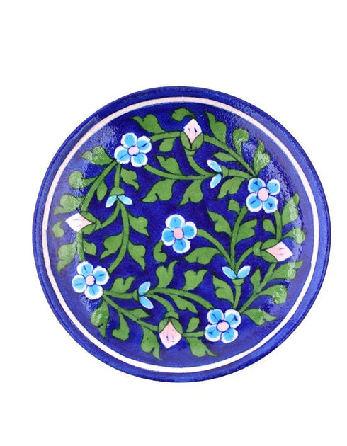 Blue Pottery Hand-Made Plate 6 Set Of 3 pcs.