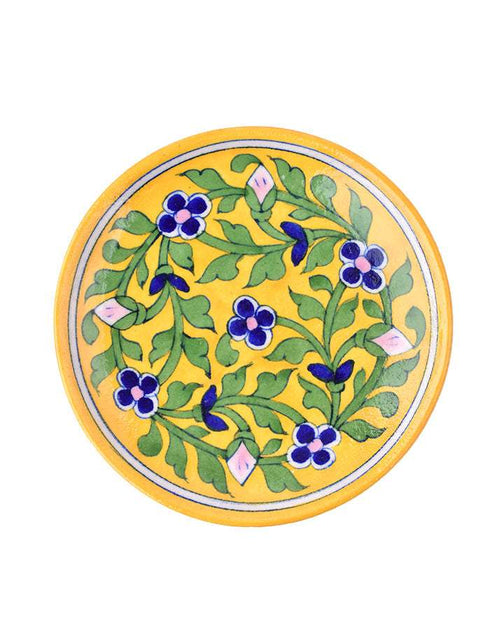 Blue Pottery Hand-Made Plate 6 Set Of 3 pcs.