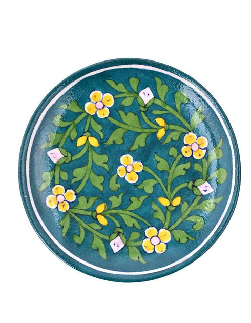 Blue Pottery Hand-Made Plate 6 Set Of 3 pcs.