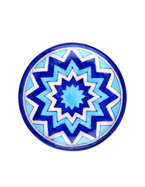 Blue Pottery Hand-Made Plate Set Of 4 pcs.