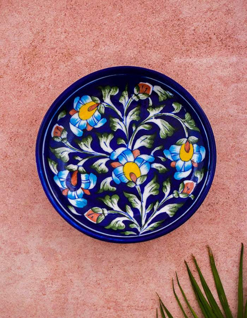 Blue Pottery Hand-Made Plate