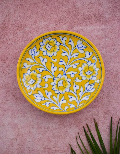 Blue Pottery Hand-Made Plate