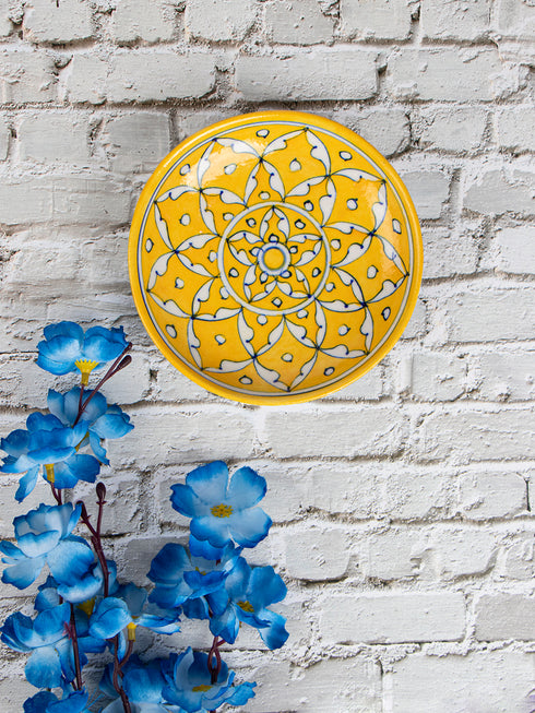 Blue Pottery Hand-Made Wall Plate
