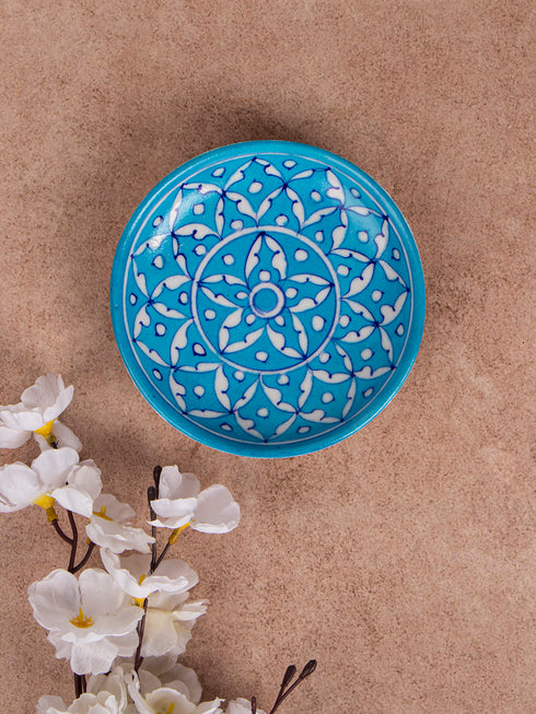Blue Pottery Hand-Made Wall Plate