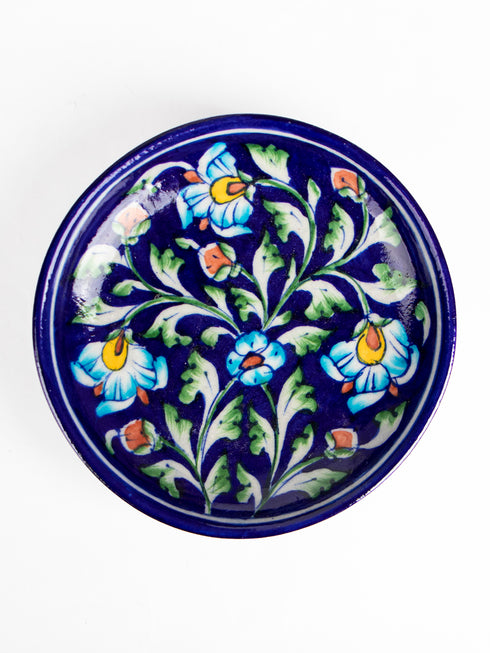 Blue Pottery Hand-Made Wall Plate