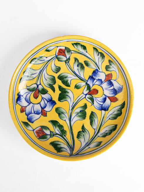 Blue Pottery Hand-Made Wall Plate