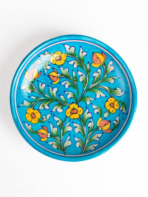 Blue Pottery Hand-Made Wall Plate