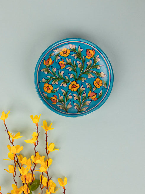 Blue Pottery Hand-Made Wall Plate