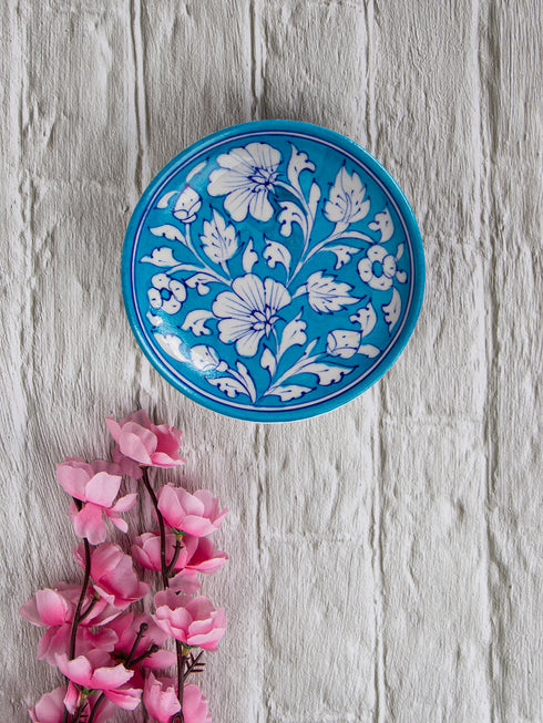 Blue Pottery Hand-Made Wall Plate