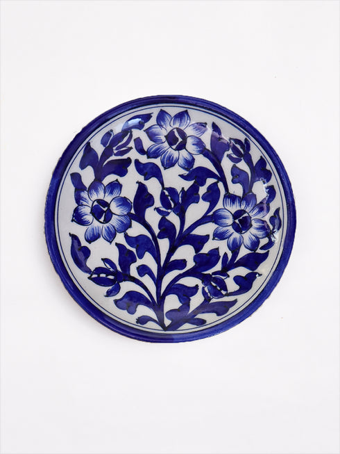 Blue Pottery Hand-Made Wall Plate