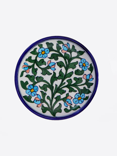 Blue Pottery Hand-Made Wall Plate