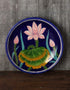 Lotus Design On Blue Base Plate 5 (Inch)