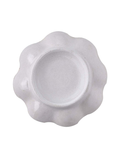 Melon Plate White Base Floral