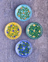 Blue Pottery Decorative Plate 5 Inch (Set of 4)