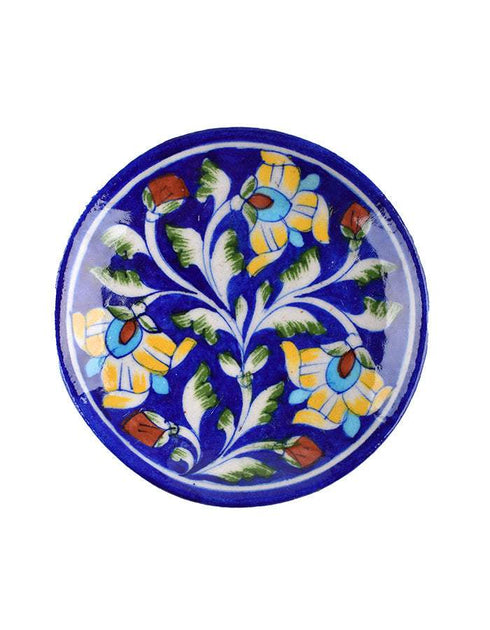 Blue Pottery Hand Painted Plate