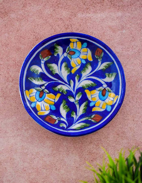 Blue Pottery Hand Painted Plate