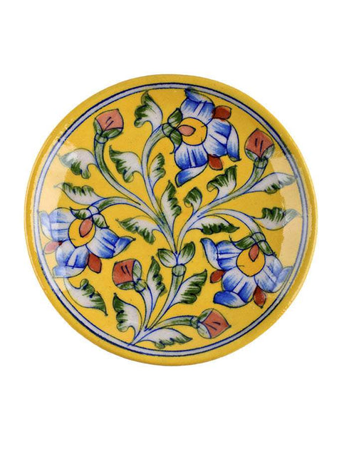 Blue Pottery Hand Painted Plate