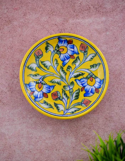 Blue Pottery Hand Painted Plate
