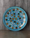 Turquoise Base with Yellow Flowers Plate