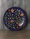 Beautiful Floral Design Blue Pottery Plate 8 inch