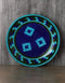 Turquoise design on Blue Base 8 Plate