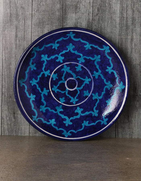 Lehariya design on Blue Base 8 Plate
