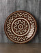 White and Brown Geometrical design 8 Plate