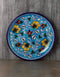 Yellow Flowers on Turquoise Base Plate 8