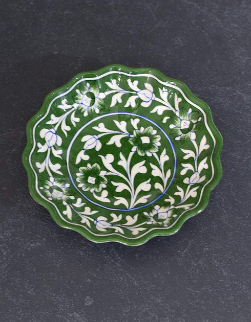 Melon Plate 8 Green Base Floral
