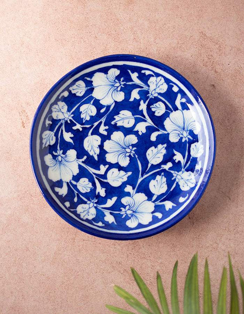 Hand Made Blue Pottery Plate