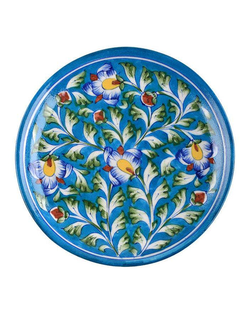 Hand Made Blue Pottery Plate