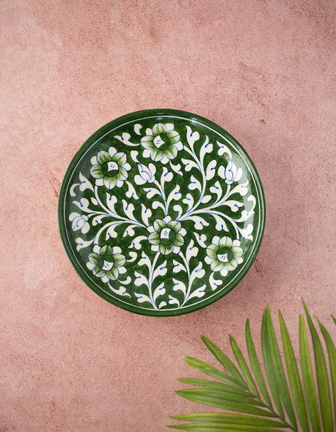 Hand Made Blue Pottery Plate