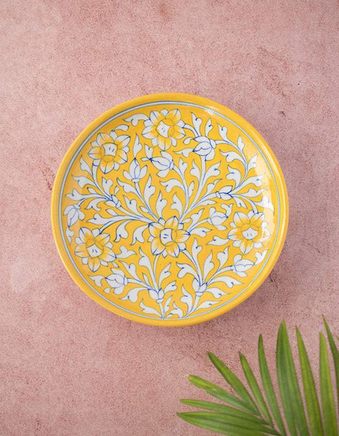 Hand Made Blue Pottery Plate