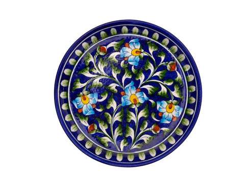 Blue Pottery HandMade Wall Plate