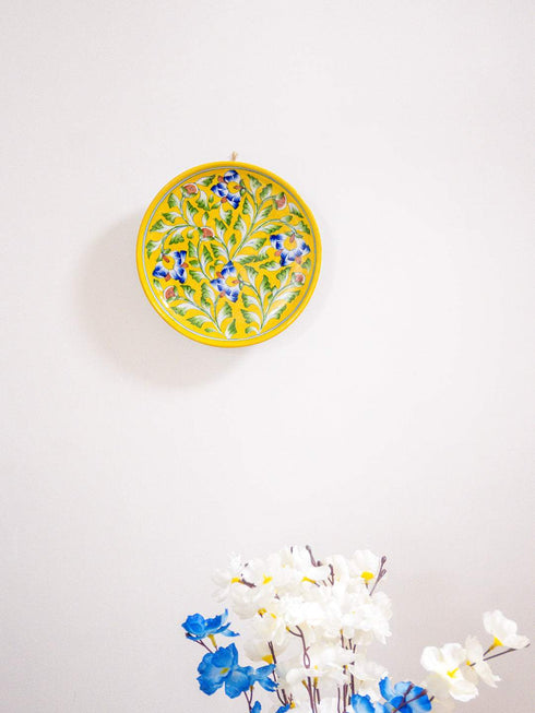 Blue Pottery HandMade Wall Plate