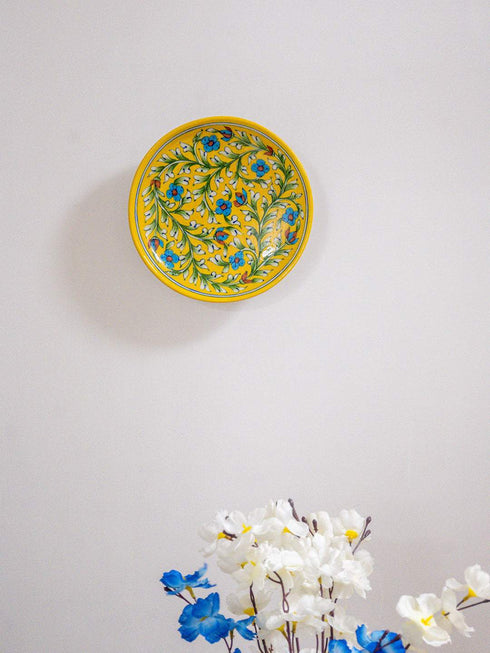 Blue Pottery HandMade Wall Plate