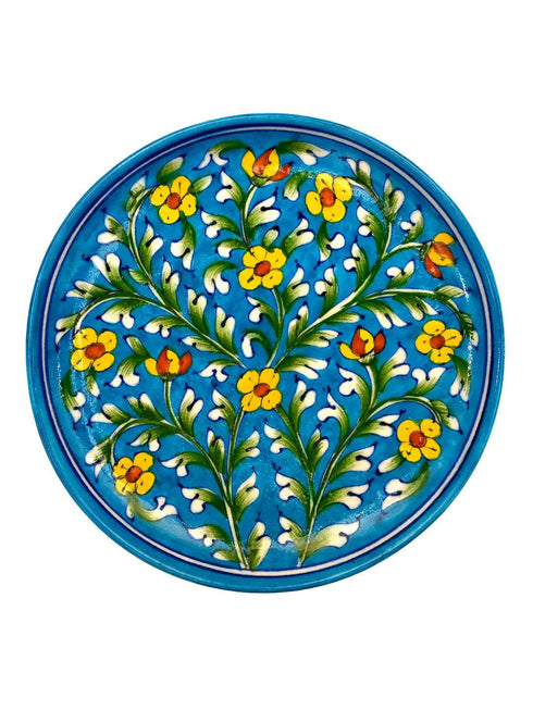 Blue Pottery HandMade Wall Plate