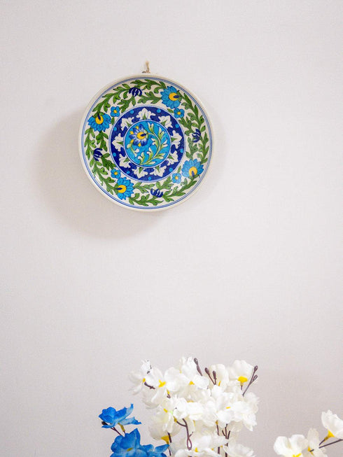 Blue Pottery HandMade Wall Plate